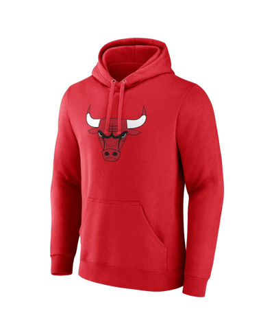 Fanatics Branded  Red Chicago Bulls Primary Logo Pullover Hoodie In Red
