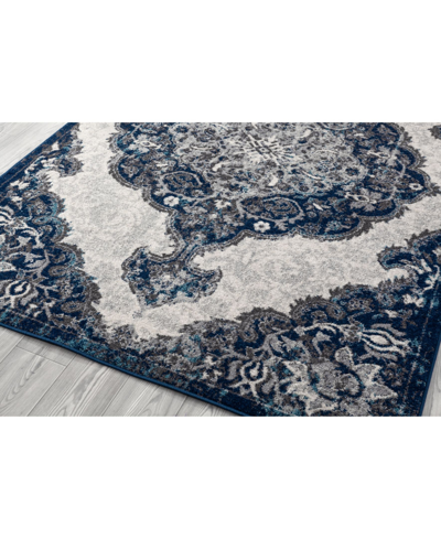 Shop Amer Rugs Alexandria Alx-86 Ivory/navy 5'1" X 7'6" Area Rug In Ivory,navy