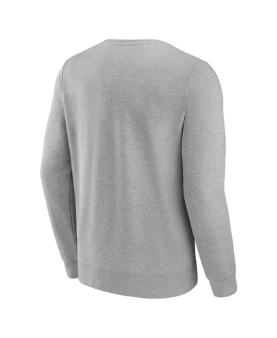 Shop Fanatics Men's  Heathered Gray New York Knicks True Classics Vint Pullover Sweatshirt