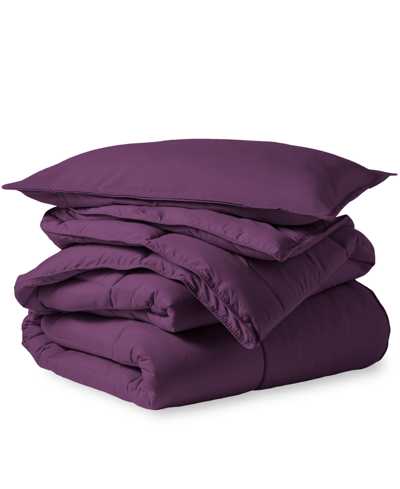 Shop Bare Home Down Alternative Comforter Set, Twin/twin Xl In Plum