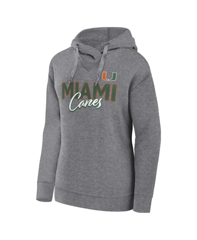 Fanatics Branded Heather Gray Miami Hurricanes Script Favorite Pullover Hoodie In Heather Gray