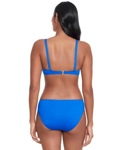 Shop Lauren Ralph Lauren Ring Bikini Top Bottoms In Royal Blue