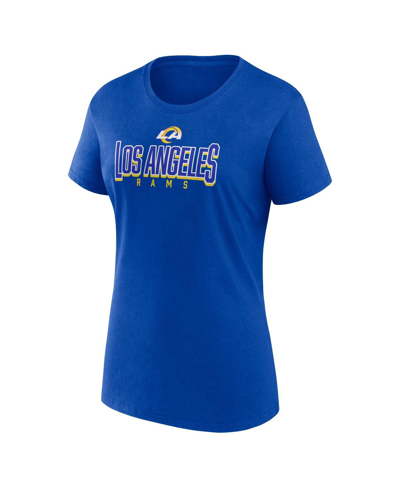 Shop Fanatics Women's  Royal Los Angeles Rams Route T-shirt