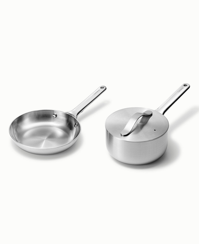Shop Caraway Stainless Steel Mini Fry Pan And Mini Sauce Pan Duo