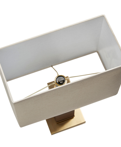 Martha Stewart Hawley Faux Leather Table Lamp In Gold,brown