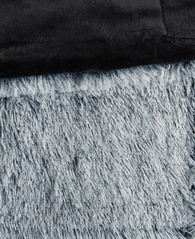 Intelligent Design Malea Shaggy Faux-fur 2-pc. Comforter Set, Twin/twin Xl In Black,whit
