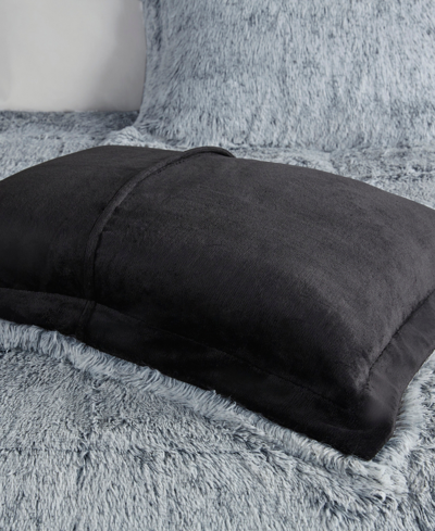 Intelligent Design Malea Shaggy Faux-fur 2-pc. Comforter Set, Twin/twin Xl In Black,whit