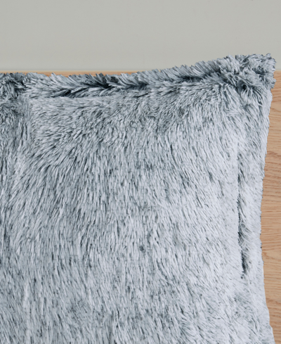 Shop Intelligent Design Malea Shaggy Faux-fur 2-pc. Comforter Set, Twin/twin Xl In Black,whit