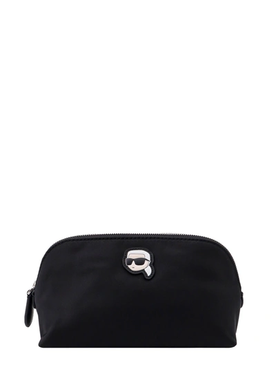 Shop Karl Lagerfeld Recycled Nylon Beauty Case With Iconic Karl Patch