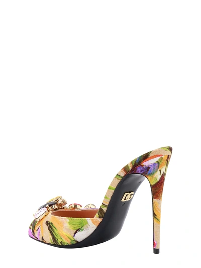 Shop Dolce & Gabbana Fabric Sandals With Floral Motif