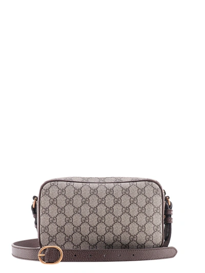 Shop Gucci Gg Supreme Fabric Shoulder Bag With Iconic Web Band