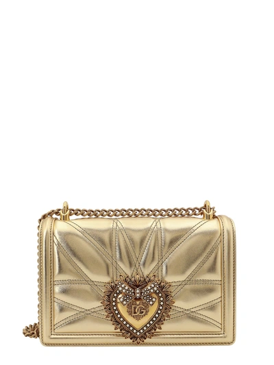Shop Dolce & Gabbana Leather Shoulder Bag With Frontal Jewel Detail