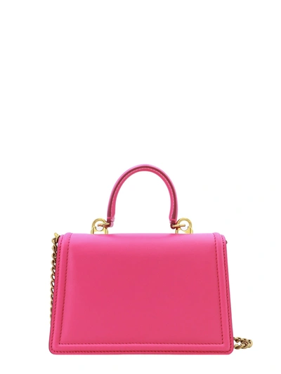Shop Dolce & Gabbana Leather Shoulder Bag With Frontal Cuore Sacro Detail