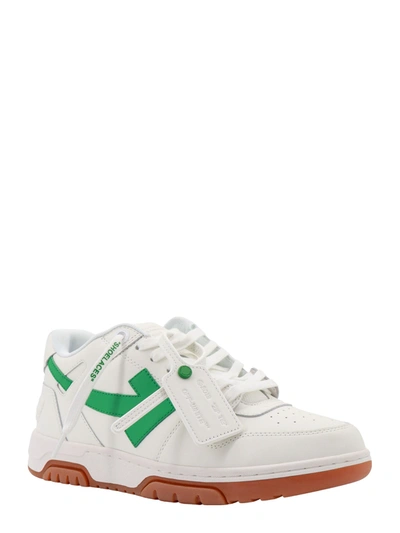 Shop Off-white Leather Sneakers With Iconic Zip Tie