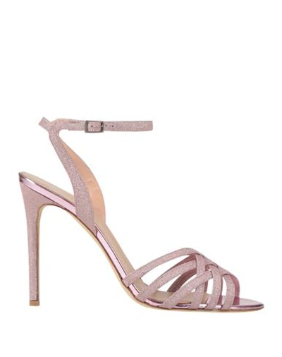 Shop The Seller Woman Sandals Rose Gold Size 6 Soft Leather