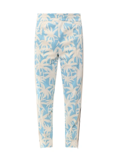 Shop Palm Angels Nylon Trouser With Palms Allover Print