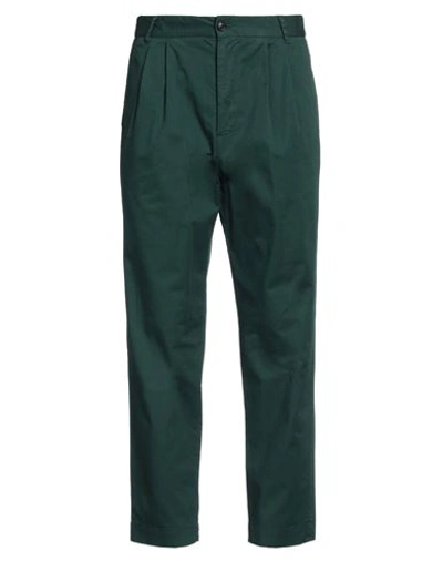 Shop Grifoni Man Pants Green Size 38 Cotton, Elastane