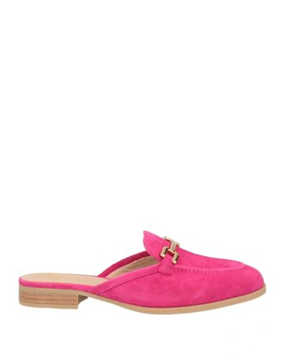 Shop Unisa Woman Mules & Clogs Fuchsia Size 6 Leather In Pink