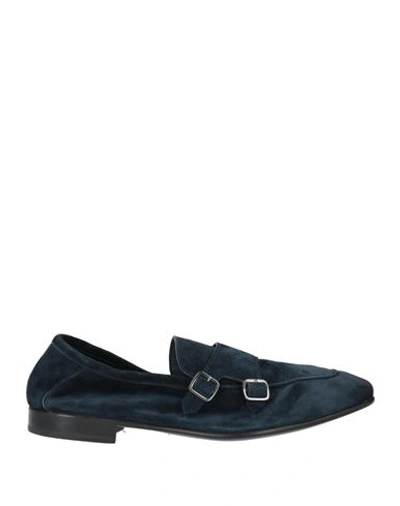 Shop Fabi Man Loafers Midnight Blue Size 7 Leather