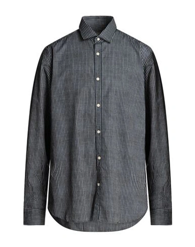 Shop Borsa Man Shirt Slate Blue Size 17 ½ Cotton