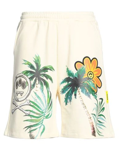 Shop Barrow Man Shorts & Bermuda Shorts Cream Size L Cotton In White