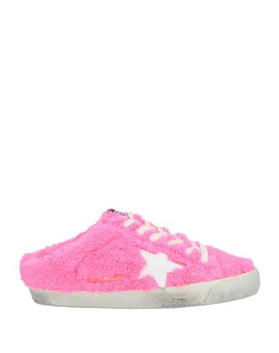 Shop Golden Goose Woman Sneakers Fuchsia Size 9 Textile Fibers, Soft Leather In Pink