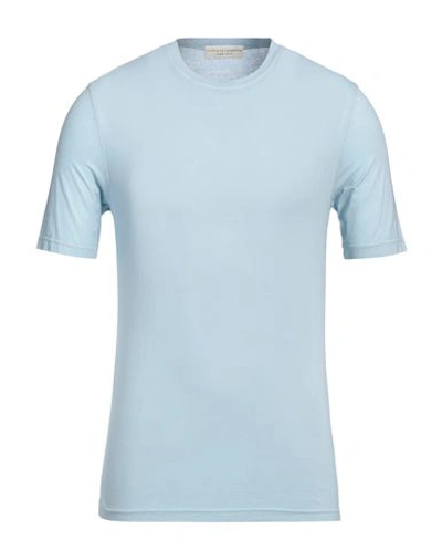 Shop Filippo De Laurentiis Man T-shirt Sky Blue Size 36 Cotton