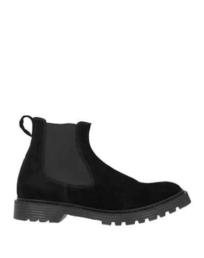 Shop Premiata Man Ankle Boots Black Size 12 Leather, Elastic Fibres