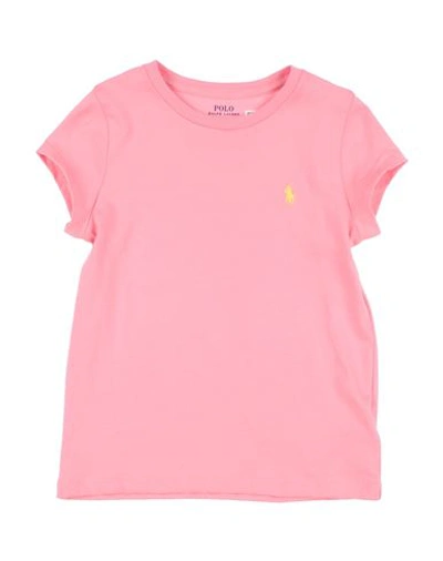 Shop Polo Ralph Lauren Cotton Jersey Crew -neck T-shirt Toddler Girl T-shirt Blush Size 4 Cotton In Pink