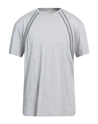 Shop Alexander Mcqueen Man T-shirt Light Grey Size L Cotton, Elastane, Polyester