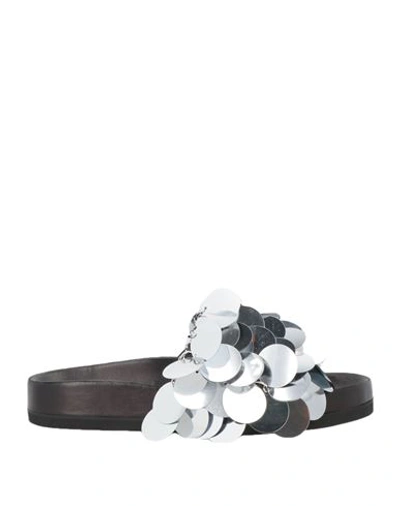 Shop Rabanne Woman Sandals Silver Size 8 Soft Leather