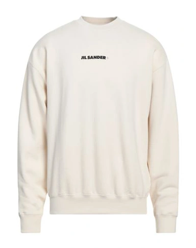 Shop Jil Sander+ Man Sweatshirt Cream Size M Cotton In White