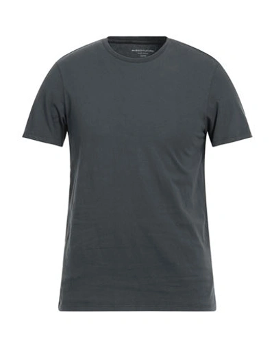 Shop Majestic Filatures Man T-shirt Lead Size M Organic Cotton, Recycled Cotton In Grey
