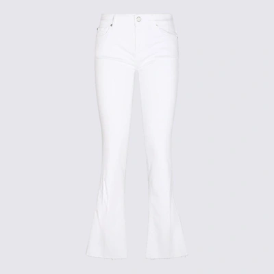 Shop 7 For All Mankind White Cotton Blend Jeans