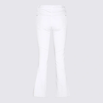 Shop 7 For All Mankind White Cotton Blend Jeans
