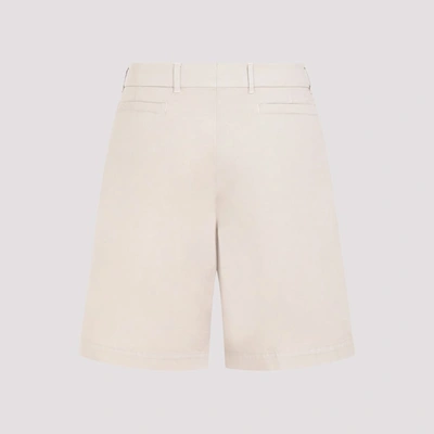 Shop Brunello Cucinelli Cotton Shorts In Nude & Neutrals
