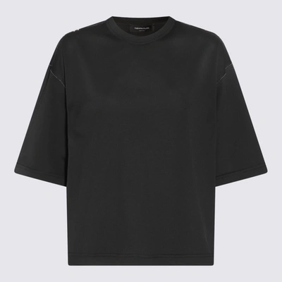 Shop Fabiana Filippi Black Cotton T-shirt