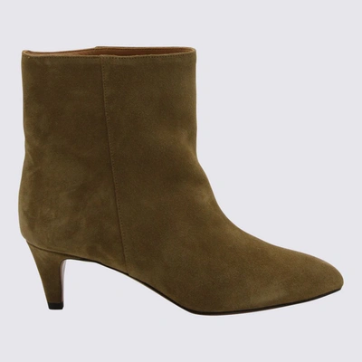 Shop Isabel Marant Taupe Suede Deone Boots In Beige