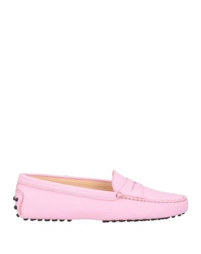Shop Tod's Woman Loafers Pink Size 6.5 Leather