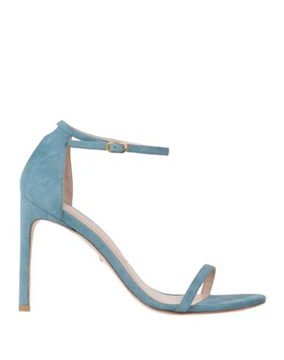 Shop Stuart Weitzman Woman Sandals Pastel Blue Size 9.5 Leather