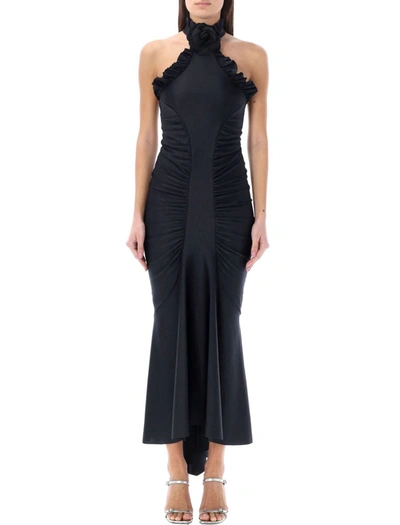 Shop Philosophy Di Lorenzo Serafini Roses Longuette Dress In Black