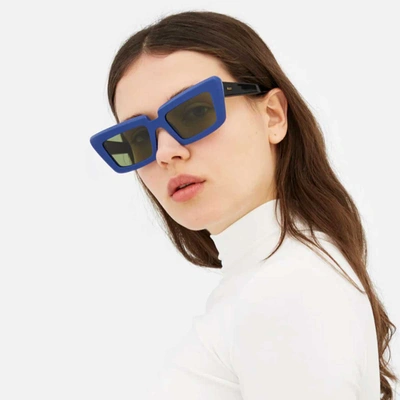 Shop Retrosuperfuture Sunglasses In Blue
