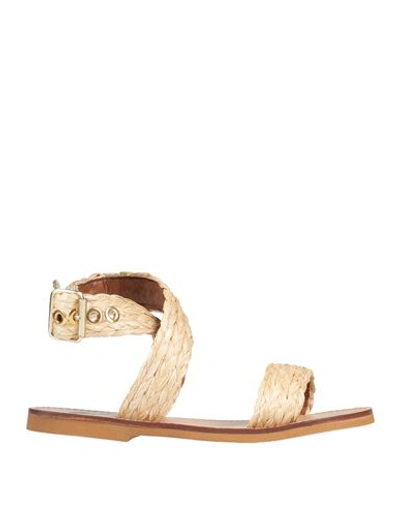 Shop Suky Woman Sandals Beige Size 8 Natural Raffia