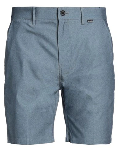 Shop Hurley Man Shorts & Bermuda Shorts Blue Size 30 Cotton, Polyester, Elastane