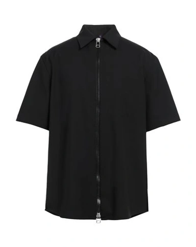 Shop Oamc Man Shirt Black Size L Virgin Wool