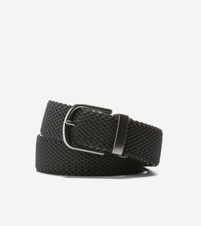 Shop Cole Haan 35mm Rev Stretch Web In Black-gray