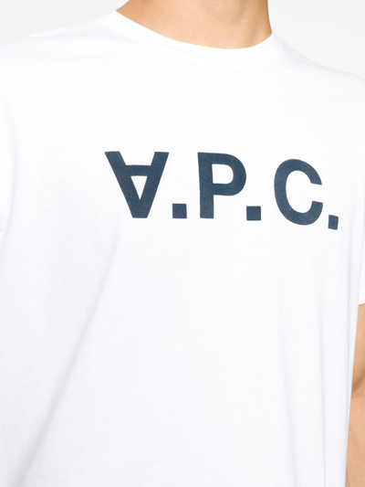 Shop Apc Vpc T-shirt Men White In Cotton
