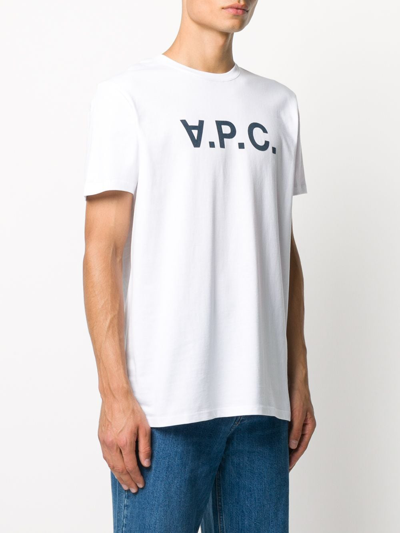 Shop Apc Vpc T-shirt Men White In Cotton