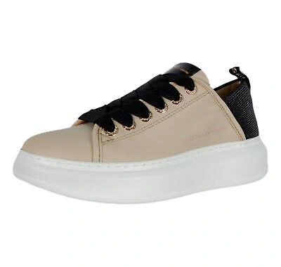 Pre-owned Alexander Smith Frau Turnschuhe Wembley 20sbk Farbe Sand Black In Beige