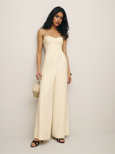 Shop Reformation Perry Jumpsuit In Sugar
